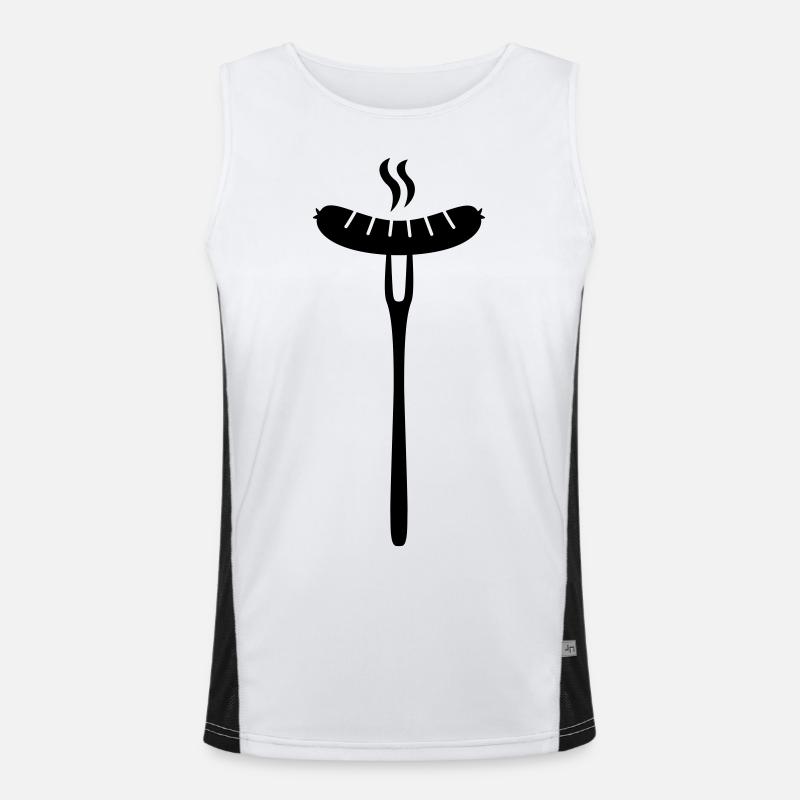 salsiccia spiedata Canotta sportiva da uomo in contrasto cromatico 