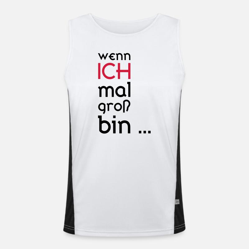...wenn ich mal groß bin... Funktionelles Kontrast-Tank Top für Männer 