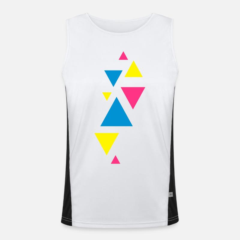 three eckedesign forms hipster Men's Functional Contrast Tank Top 