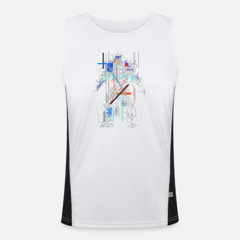Scifi - Abstract / Futurism Men's Functional Contrast Tank Top 