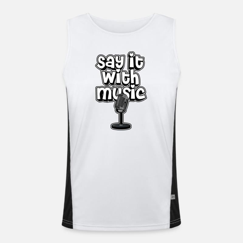 Say it with music Men's Functional Contrast Tank Top 