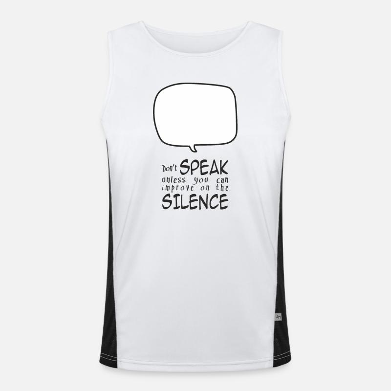 Don't Speak Men's Functional Contrast Tank Top 