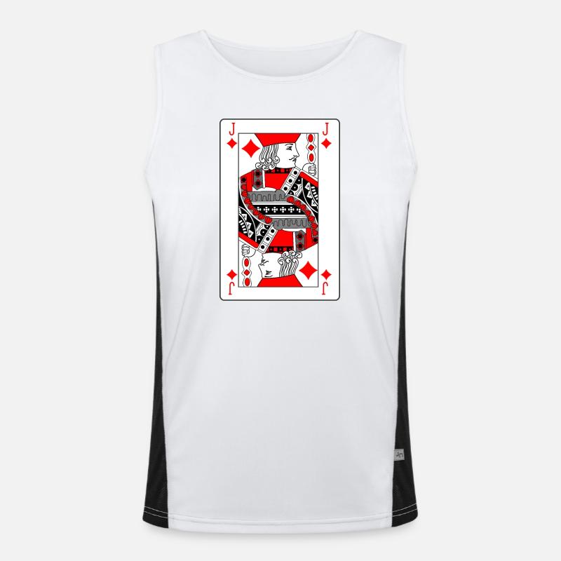 Playing card diamond farmer Men's Functional Contrast Tank Top 