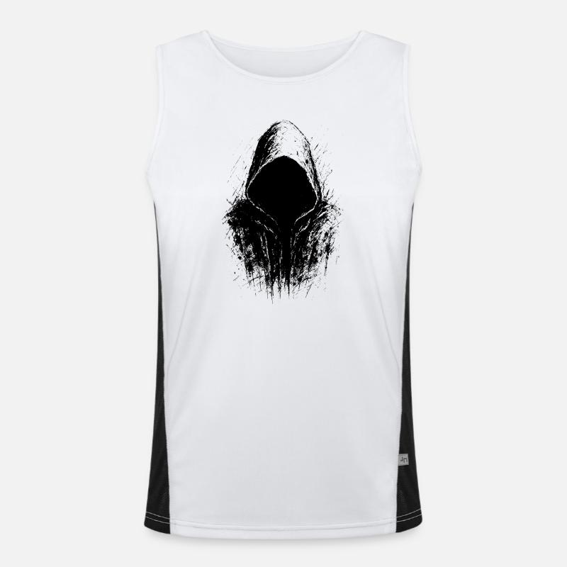 Dunkler Wanderer Funktionelles Kontrast-Tank Top für Männer 