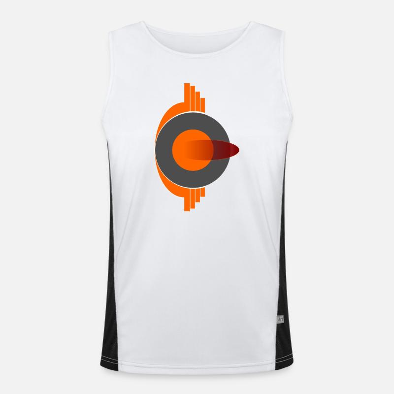 Phoenix Eye Abstract Logo Men's Functional Contrast Tank Top 
