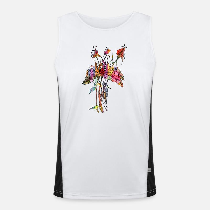 Fleur Débardeur respirant contrasté Homme 