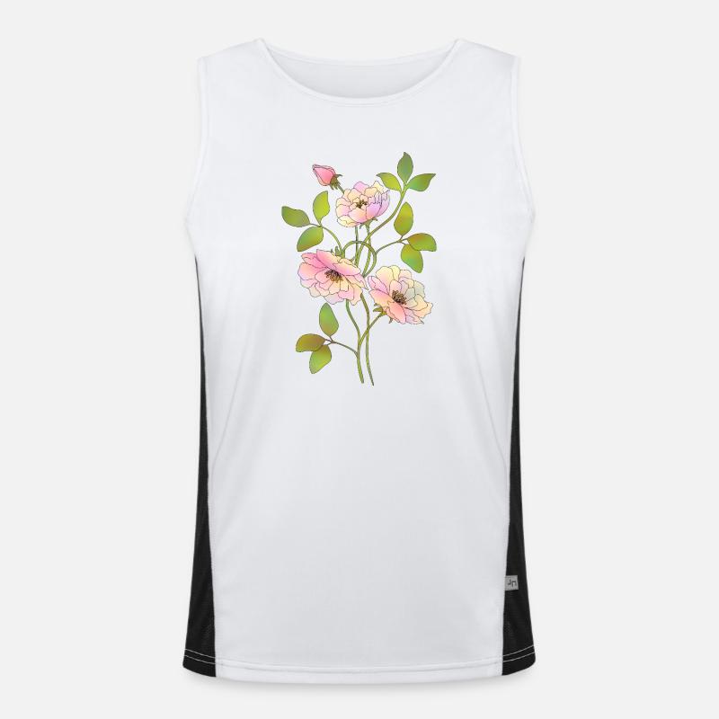 Blumen Funktionelles Kontrast-Tank Top für Männer 