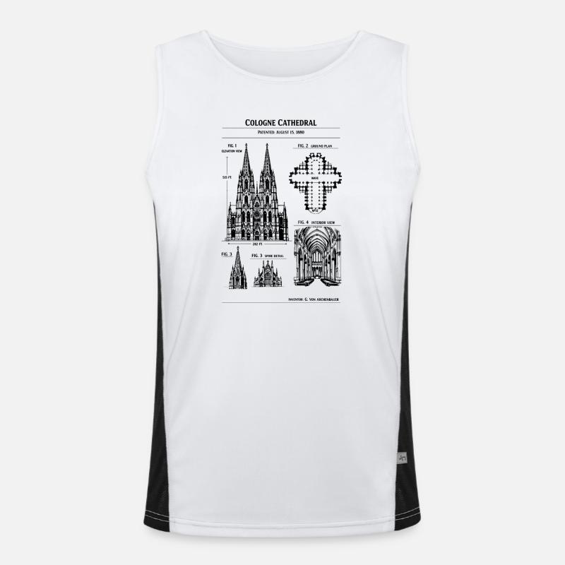 Cathédrale de Cologne Débardeur respirant contrasté Homme 