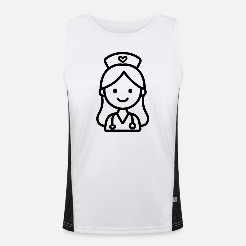 Krankenschwester Funktionelles Kontrast-Tank Top für Männer 