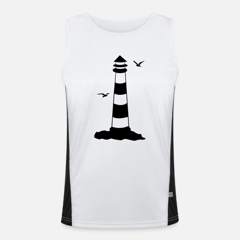 leuchtturm Funktionelles Kontrast-Tank Top für Männer 