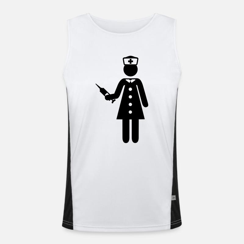 Krankenschwester Funktionelles Kontrast-Tank Top für Männer 