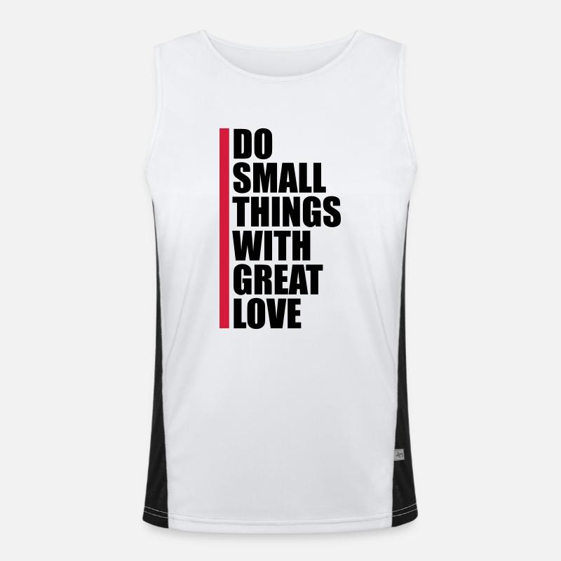 Quote do small things - Men's Functional Contrast Tank Top - white/black