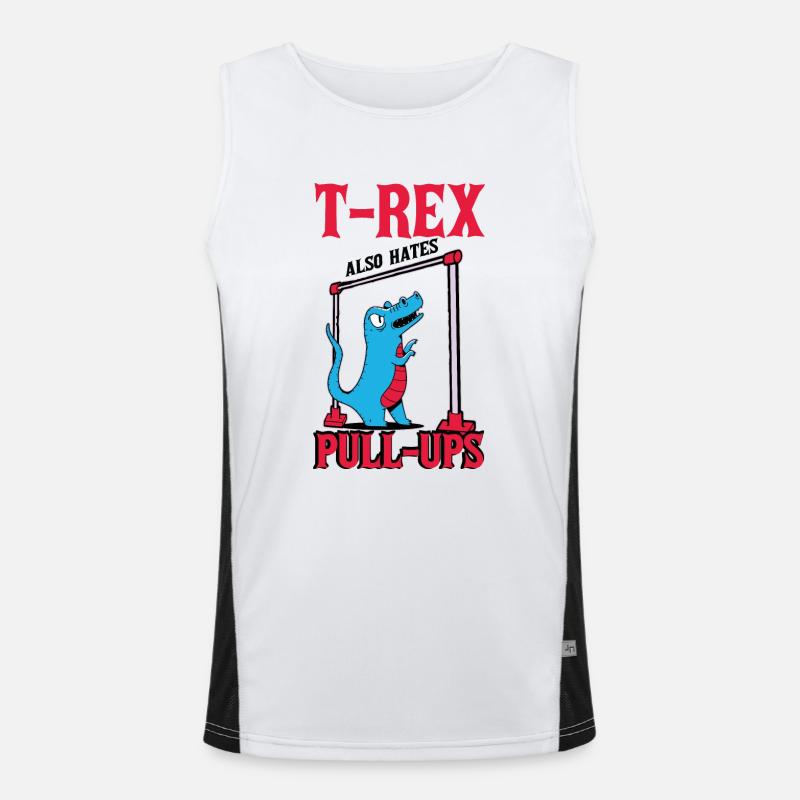 T-Rex Pull-Ups - Men's Functional Contrast Tank Top  - white/black