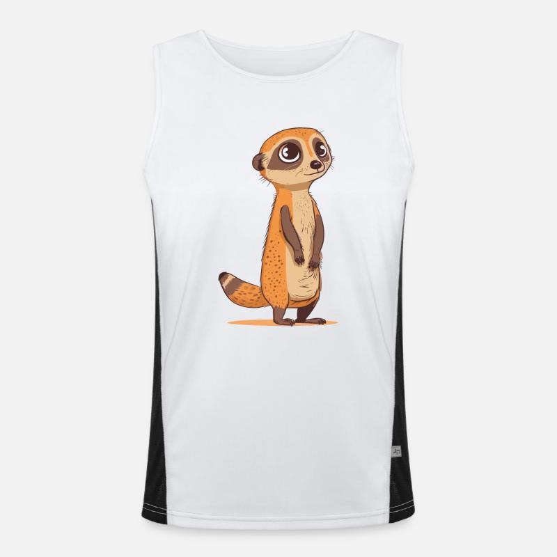 süßes Erdmännchen Funktionelles Kontrast-Tank Top für Männer 