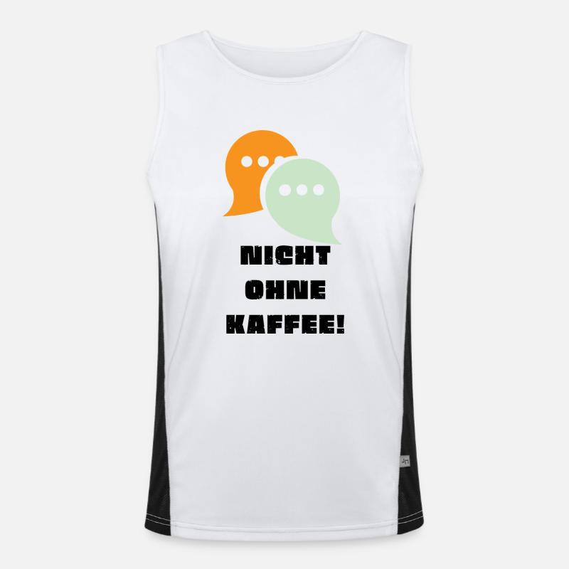Nicht ohne Kaffee! Funktionelles Kontrast-Tank Top für Männer 