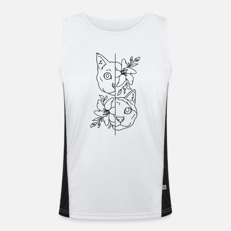 two cats Men's Functional Contrast Tank Top 