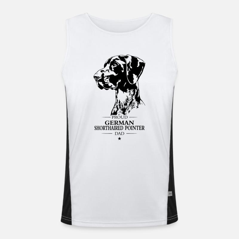 German Shorthaired Pointer Dad Hunde Hund Wilsigns Funktionelles Kontrast-Tank Top für Männer 