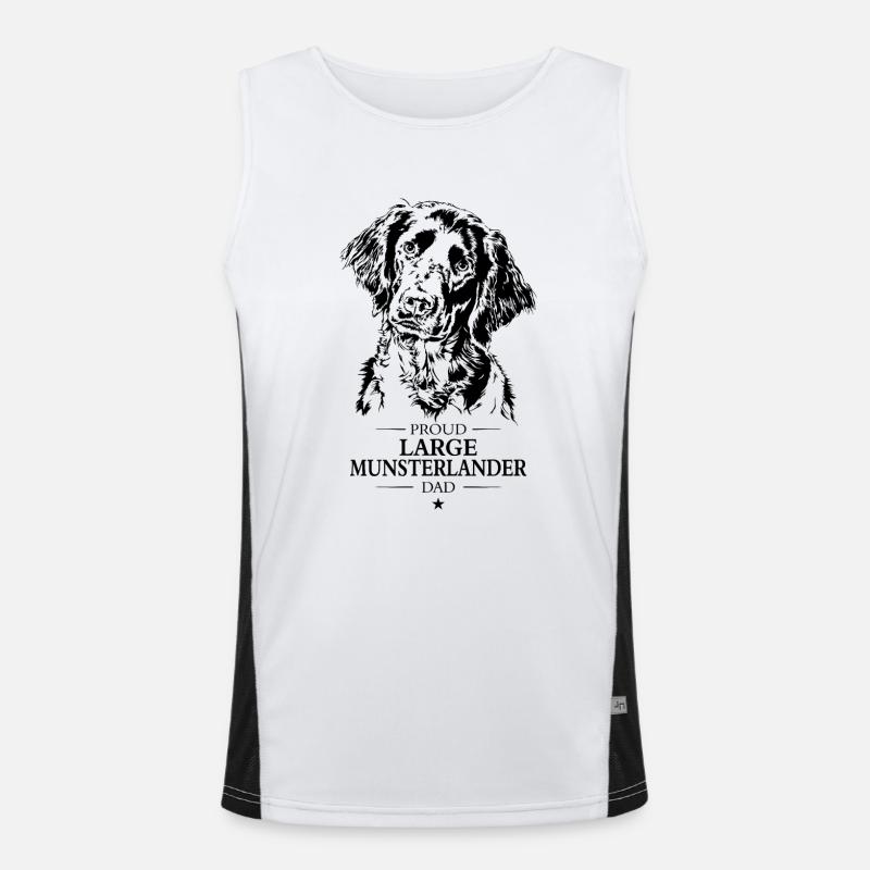 Large Munsterlander Dad Hunde Hund Wilsigns Funktionelles Kontrast-Tank Top für Männer 