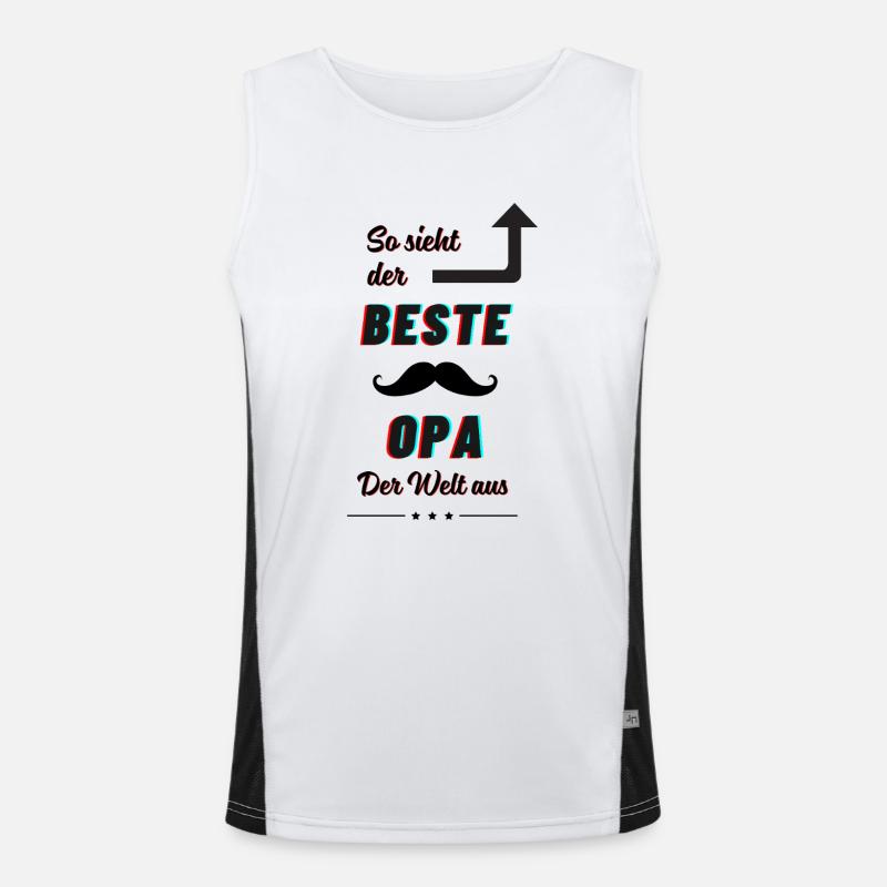 Bester Opa der Welt Geschenk Funktionelles Kontrast-Tank Top für Männer 