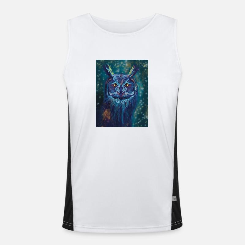 Eule Funktionelles Kontrast-Tank Top für Männer 