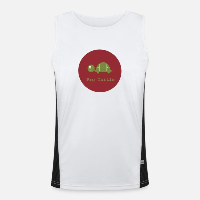 Pro Turtle, Pro Schildkröte Funktionelles Kontrast-Tank Top für Männer 