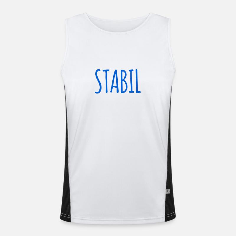 so sieht ein stabiler Mensch aus Funktionelles Kontrast-Tank Top für Männer 
