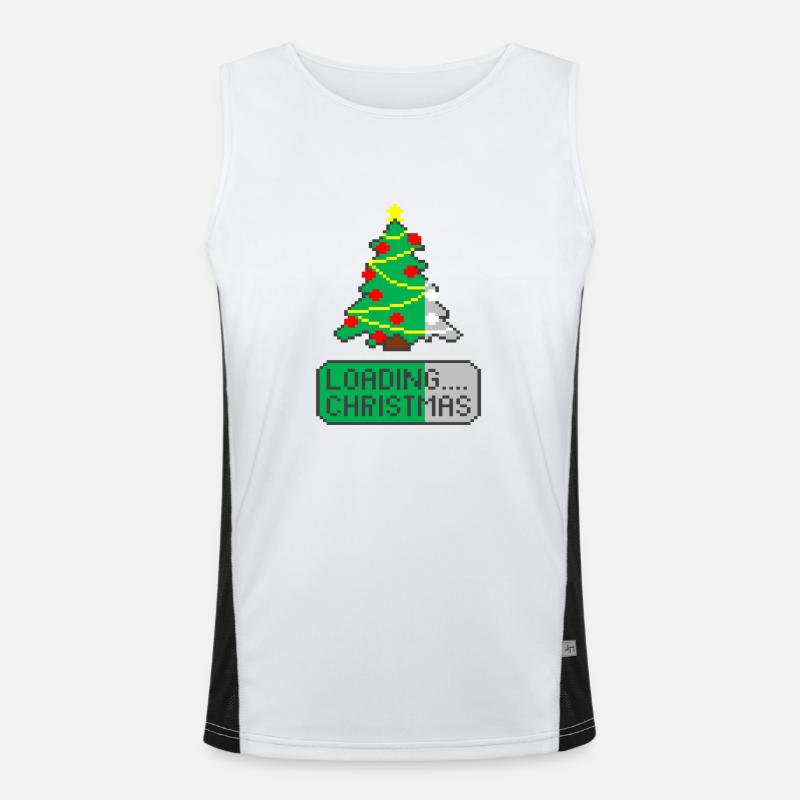 Weihnachtsbaum wird geladen Funktionelles Kontrast-Tank Top für Männer 