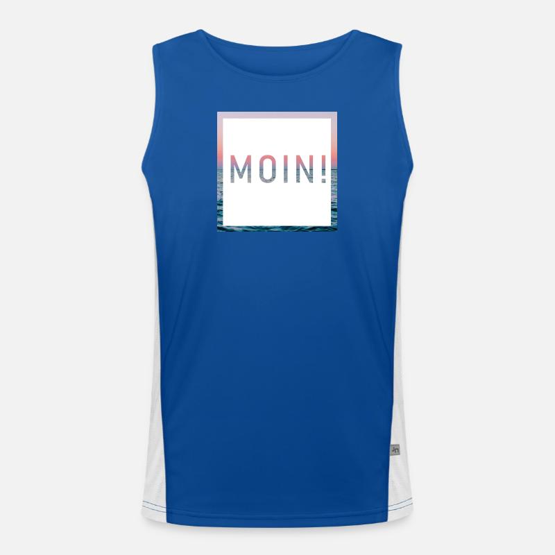 Moin aus Strand Funktionelles Kontrast-Tank Top für Männer 