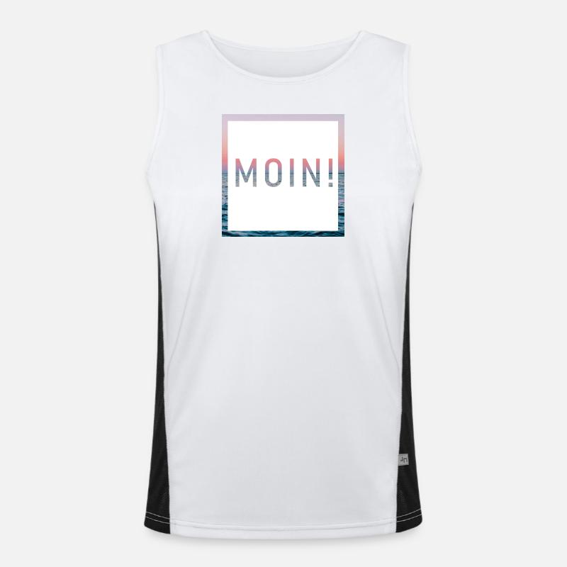 Moin aus Strand Funktionelles Kontrast-Tank Top für Männer 