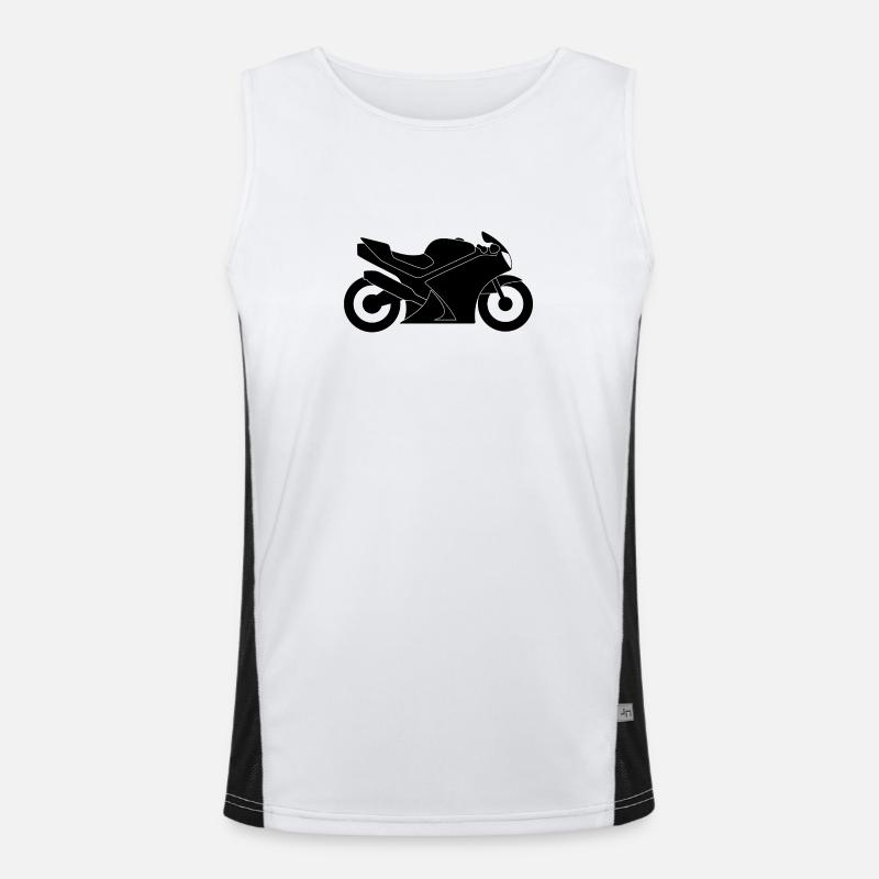 Motorrad Funktionelles Kontrast-Tank Top für Männer 