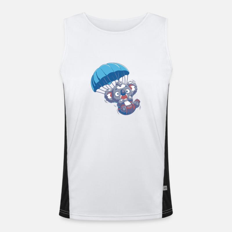 Verängstigter Koala Funktionelles Kontrast-Tank Top für Männer 