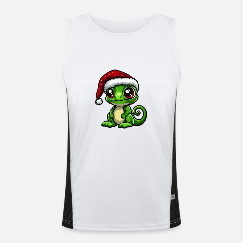 Faultier Weihnachten Christmas Funktionelles Kontrast-Tank Top für Männer 