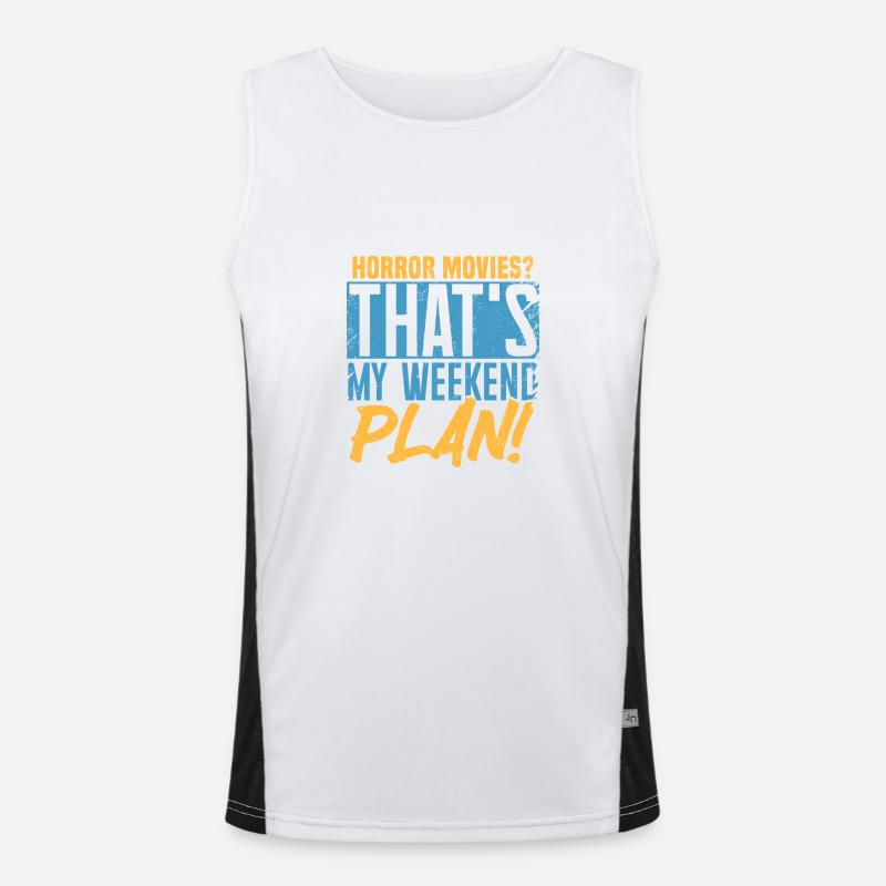Horrorfilme? Das ist mein Wochenendplan! Funktionelles Kontrast-Tank Top für Männer 