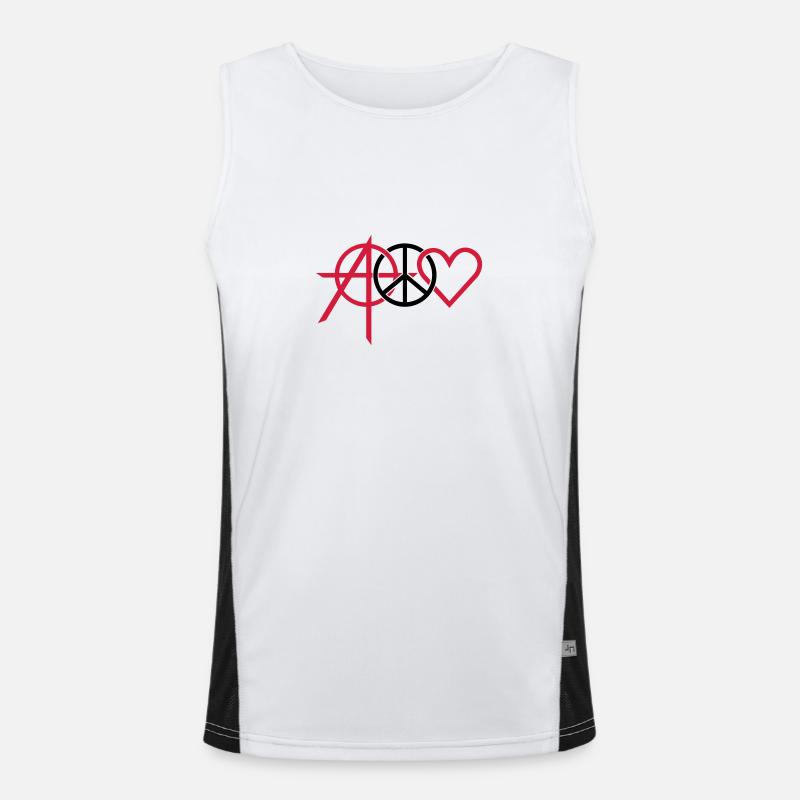 anarchy peace love (2c) Débardeur respirant contrasté Homme 