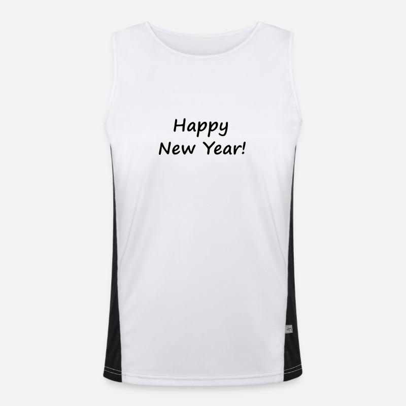 happy New Year Men's Functional Contrast Tank Top 