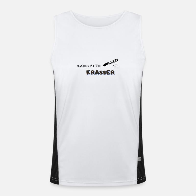 Machen!!! Funktionelles Kontrast-Tank Top für Männer 