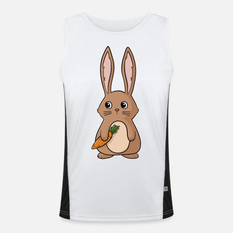 Lapin de Pâques bande dessinée Débardeur respirant contrasté Homme 