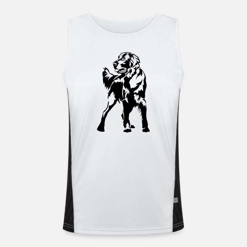 Flat-coated Retriever Funktionelles Kontrast-Tank Top für Männer 