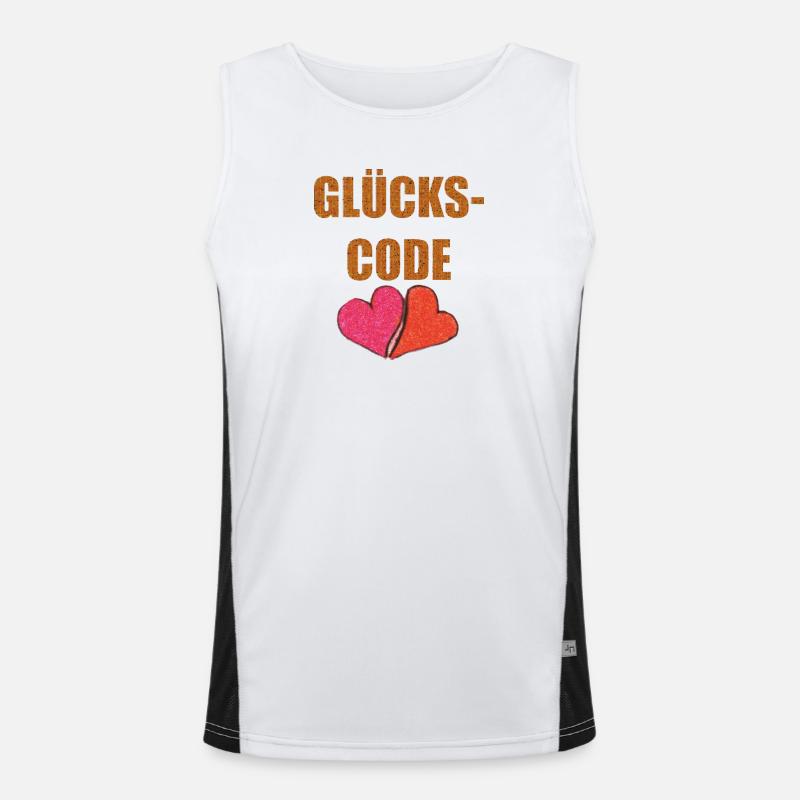 GLÜCKS CODE Funktionelles Kontrast-Tank Top für Männer 