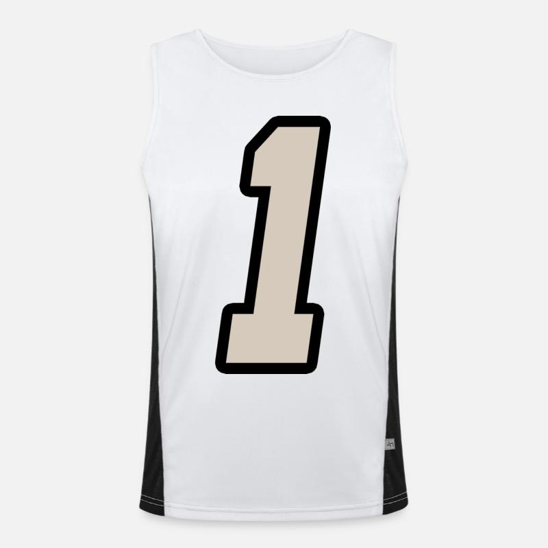 Nummer Eins 1 Funktionelles Kontrast-Tank Top für Männer 