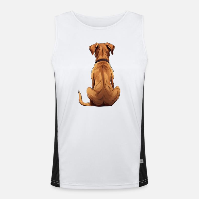 Rhodesian Ridgeback Funktionelles Kontrast-Tank Top für Männer 