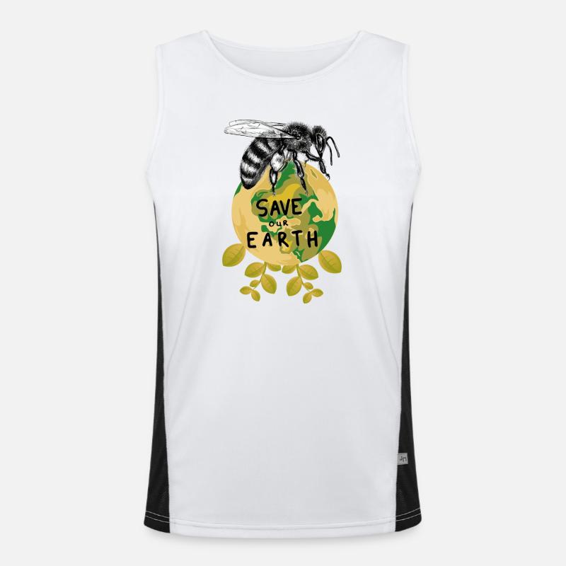 Das Brummen der Erde Funktionelles Kontrast-Tank Top für Männer 