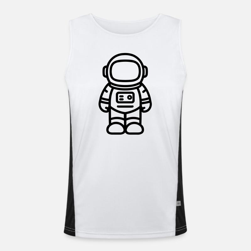 Astronaut Funktionelles Kontrast-Tank Top für Männer 