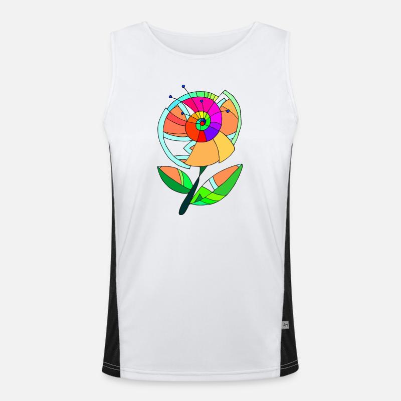 Blume Funktionelles Kontrast-Tank Top für Männer 