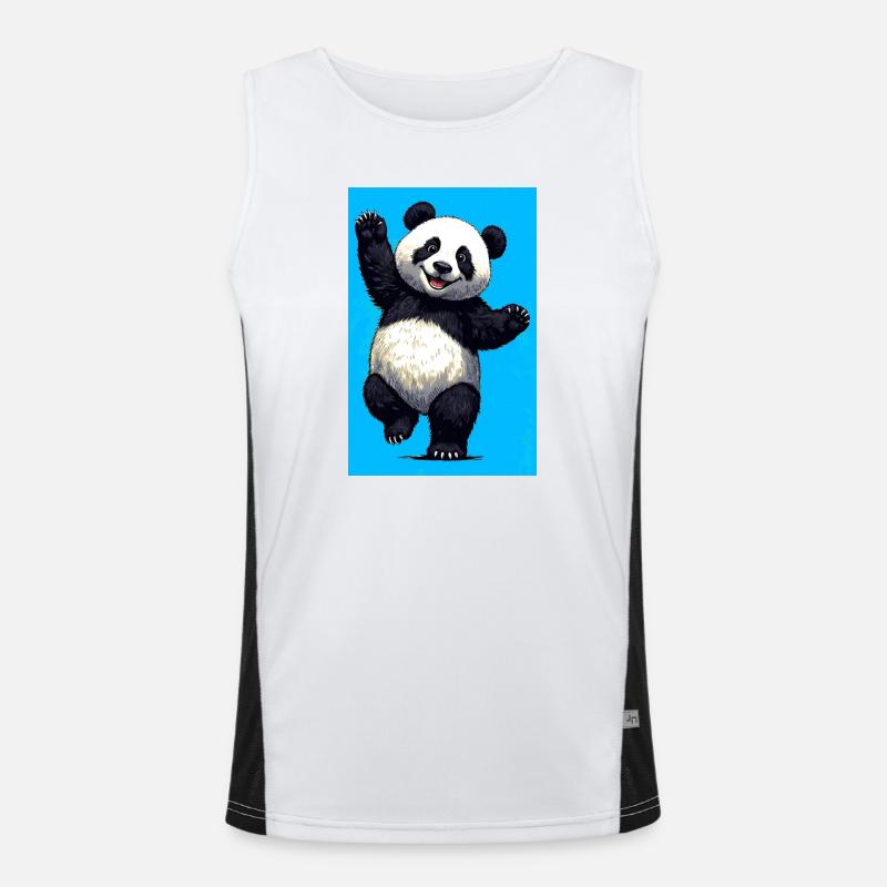 Panda Funktionelles Kontrast-Tank Top für Männer 