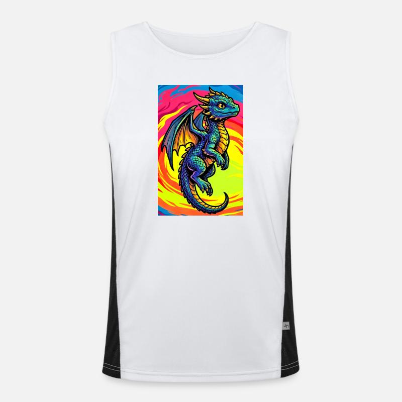 Drache Funktionelles Kontrast-Tank Top für Männer 
