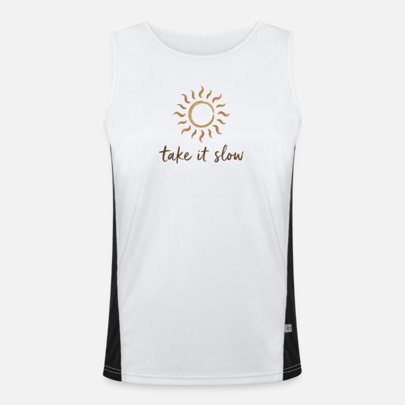 Take It Slow Sun Logo Débardeur respirant contrasté Homme 