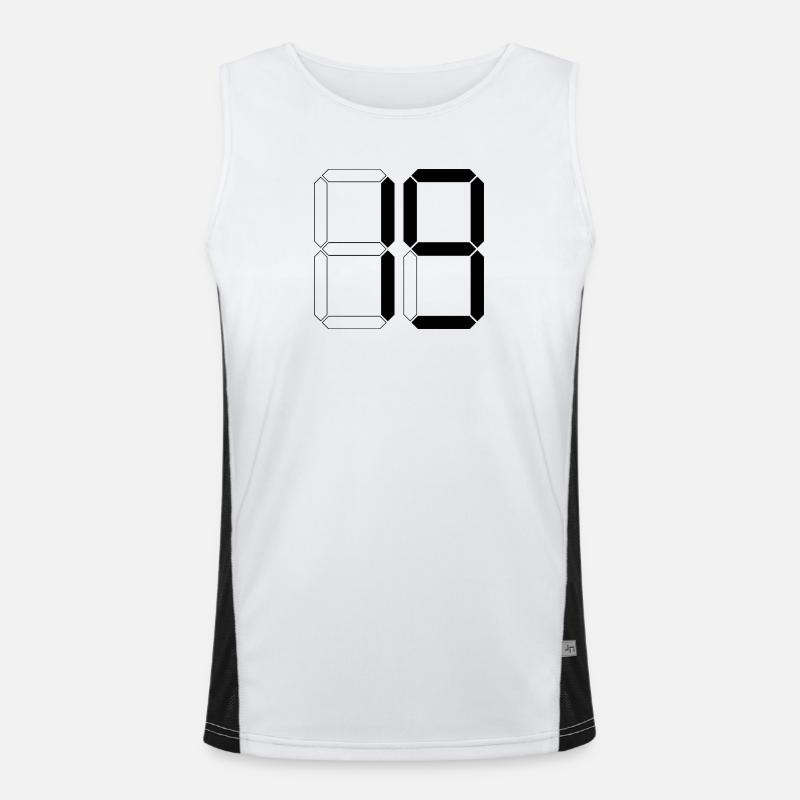 NUMMER 19 Neunzehn Geburtstag Geschenk Digital Funktionelles Kontrast-Tank Top für Männer 