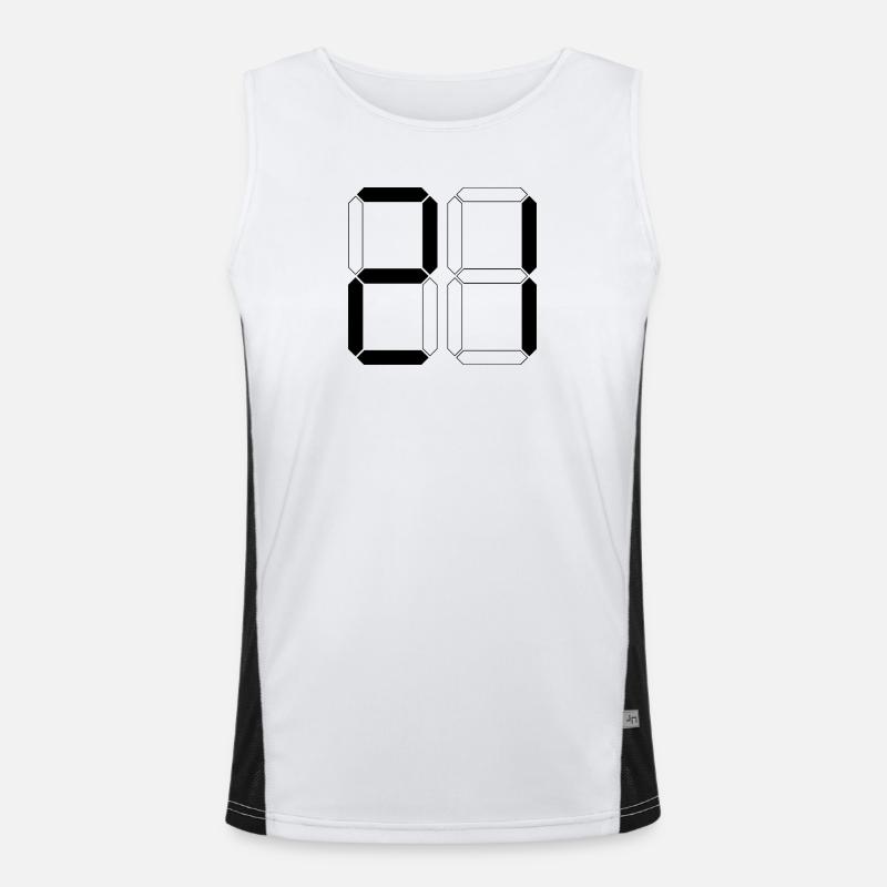 NUMMER 21 Einundzwanzig Geschenk Digital Funktionelles Kontrast-Tank Top für Männer 