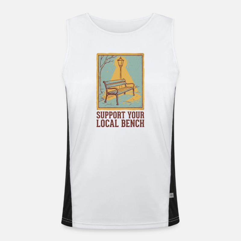 Support Bench Funktionelles Kontrast-Tank Top für Männer 
